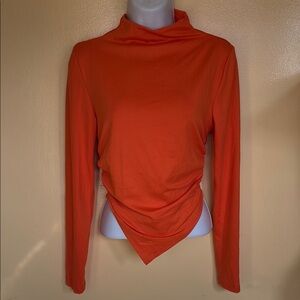Shein Women's Orange Long Sleeve Top